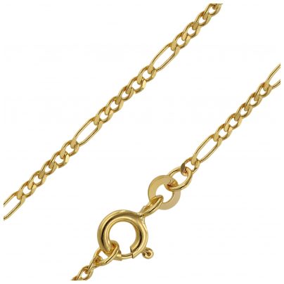 trendor Schmuck Goldkette 333 Gold für Damen und Herren Figaro Diamantiert 71811