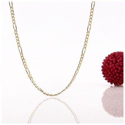 trendor Schmuck Goldkette 333 Gold für Damen und Herren Figaro Diamantiert 71811