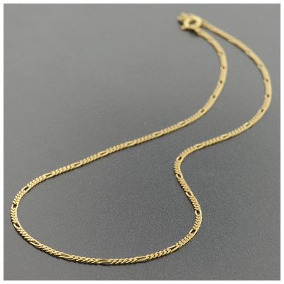 trendor Schmuck Goldkette 333 Gold für Damen und Herren Figaro Diamantiert 71811