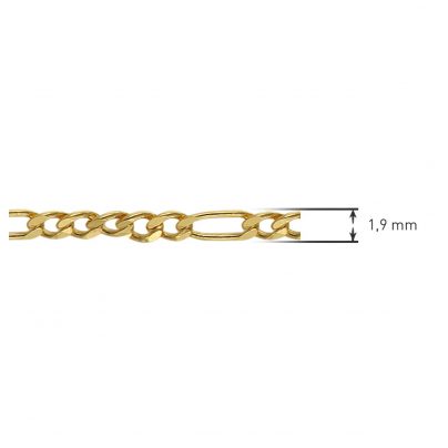 trendor Schmuck Goldkette 333 Gold für Damen und Herren Figaro Diamantiert 71811