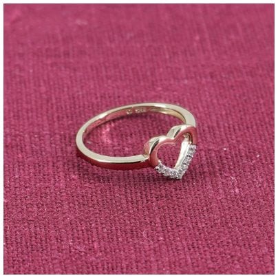 trendor Schmuck Damenring Gold 333/8K Zirkonia-Herz 15191