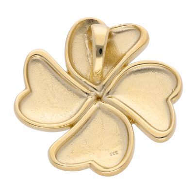 trendor Schmuck Kleeblatt Anhänger Gold 333 / 8K mit goldplattierter Silberkette 15633