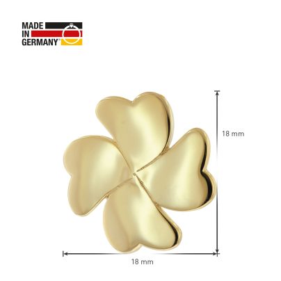 trendor Schmuck Kleeblatt Anhänger Gold 333 / 8K mit goldplattierter Silberkette 15633
