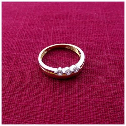 trendor Schmuck Damenring 333 Gold Bicolor Zirkonia-Ring 68464