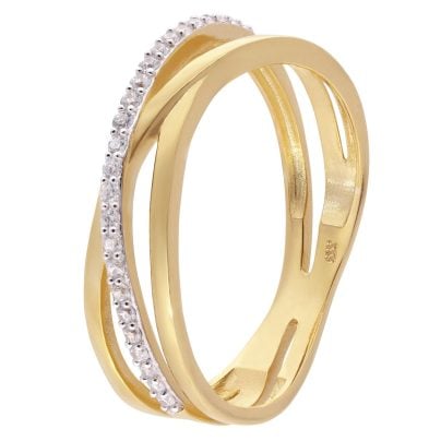 trendor Schmuck Damenring Gold 333/8K Zirkonia-Ring 68452
