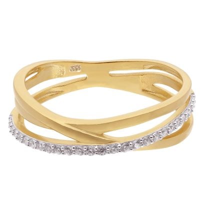 trendor Schmuck Damenring Gold 333/8K Zirkonia-Ring 68452