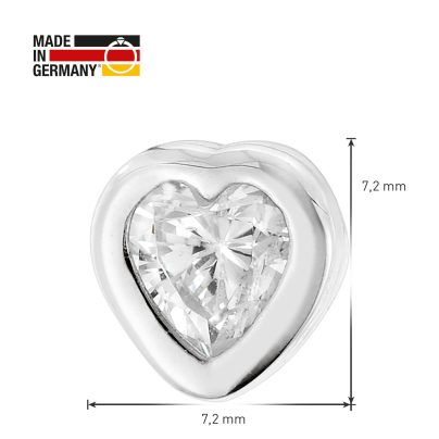 trendor Schmuck Damen-Halskette mit Herz-Anhänger 925 Silber 68492