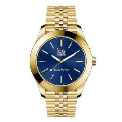 Ice-Watch Herrenuhr ICE Steel Solar M Gold Blau 023798