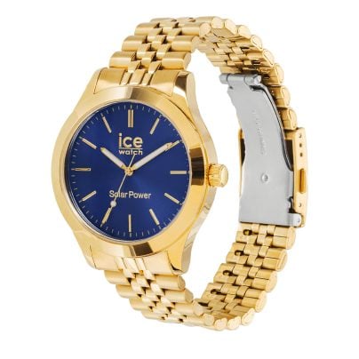 Ice-Watch Herrenuhr ICE Steel Solar M Gold Blau 023798