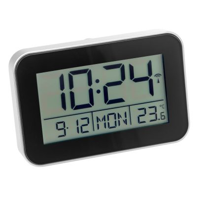 Atlanta Digital-Funkwecker Silberfarben 1802/19