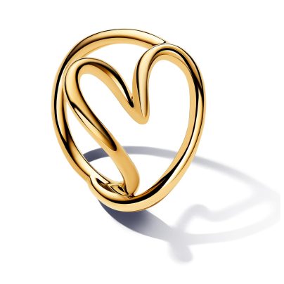 Pandora Schmuck Damen-Geschenkset Halskette und Ring Herz Goldfarben 68639
