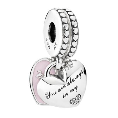 Pandora Bijoux Charm Pendentif Mère & Fille Coeur Argent 792072EN40