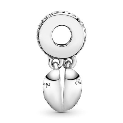 Pandora Bijoux Charm Pendentif Mère & Fille Coeur Argent 792072EN40