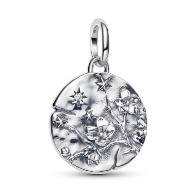 Pandora Joyería medallón colgante plata flor de cerezo 794085C01