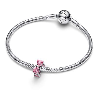 Pandora Joya Charm Plata Lazo Rosa 794253C01