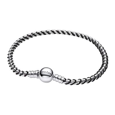 Pandora Schmuck Damen-Silberarmband Veneziakette Schwarz 593816C02