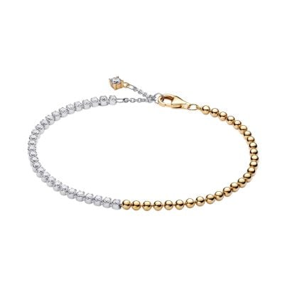 Pandora Jewelery women's bracelet two-tone balls & tennis band 564820C01