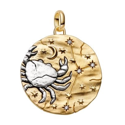 Pandora Jewelry medal-like pendant XL zodiac sign Cancer 765001C01
