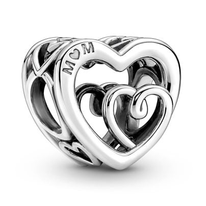 Pandora Schmuck Silber Charm Verschlungene Unendliche Herzen 790800C00