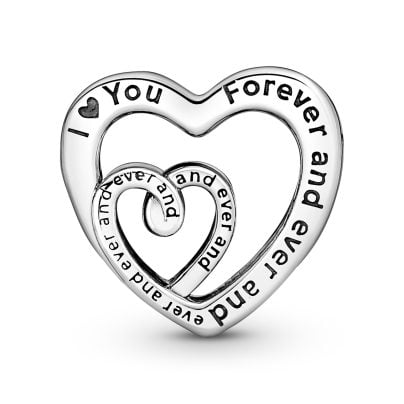 Pandora Schmuck Silber Charm Verschlungene Unendliche Herzen 790800C00