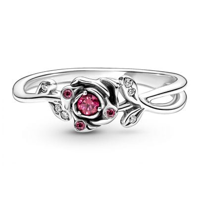 Pandora Bijoux bague femme Disney La Belle et la Bête Rose 190017C01