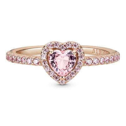 Pandora Schmuck Damen-Ring Erhabenes Herz Rosé 188421C04