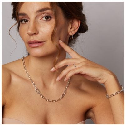 Pandora Gioielli orecchini da donna cuore asimmetrico 298307C00