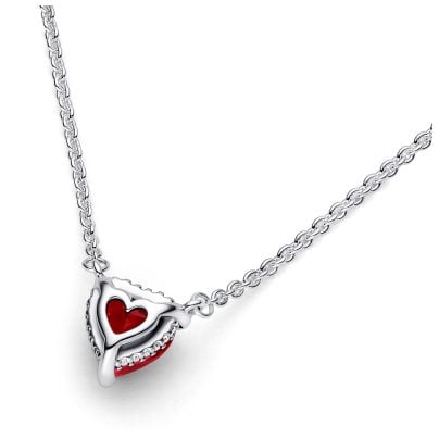 Pandora Bijoux collier femme argent 925 collier coeur scintillant 392542C01-45