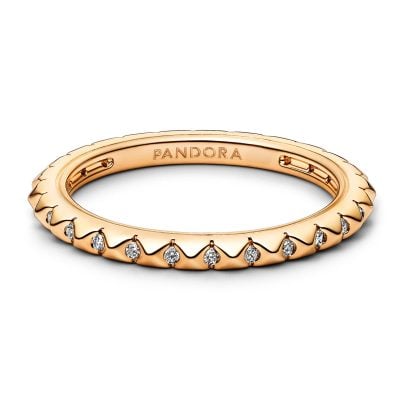 Pandora Jewelery women's ring pyramid gold colored 162800C01