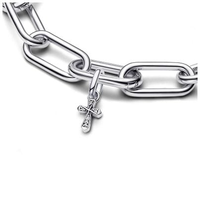 Pandora Colgante de joyería cruz plateada brillante 793044C01