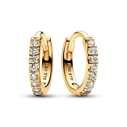 Pandora Joyería Pendientes de aro para mujer Sparkling Embrace Color dorado 263015C01