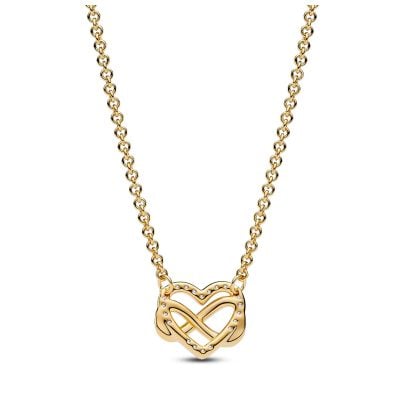 Pandora Joyería collar de mujer brillante corazón infinito color dorado 362666C01-50