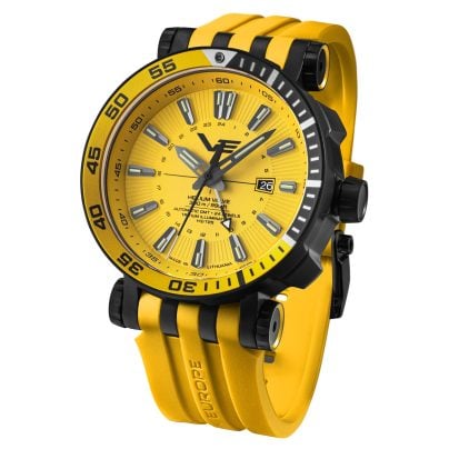 Vostok Europe Men's Watch GMT Energia Rocket Yellow 2 Bands NH34-575C719_YLW