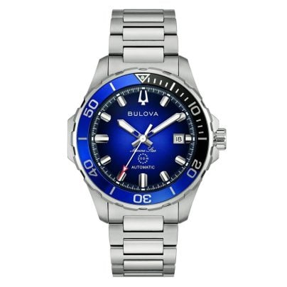 bulova Men's automatic watch Marine Star steel/blue 98B471