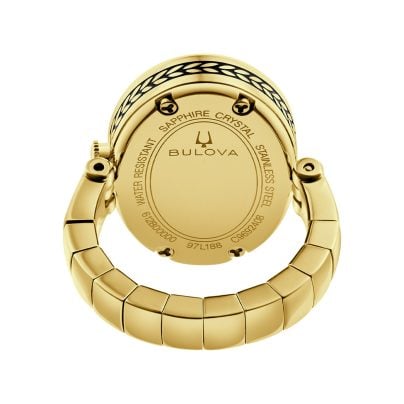 Bulova Ringuhr Damenuhr für den Finger Goldfarben 97L188