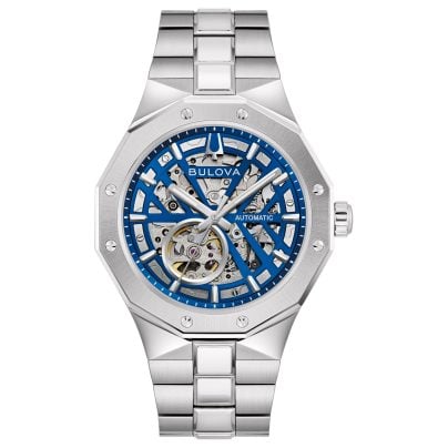 Bulova Herrenuhr Automatik Misc Classic Stahl/Blau 96A352