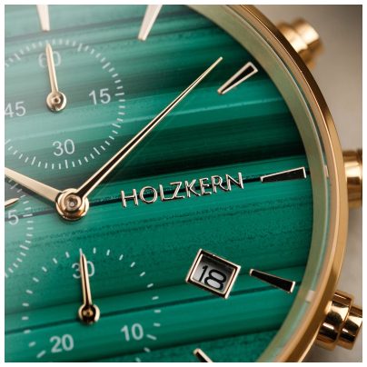 Holzkern Montre chronographe femme Jolly malachite/céramique chrono