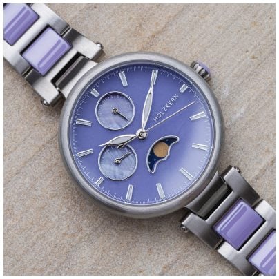 Holzkern Montre-bracelet femme Moonbow violet Gerais/céramique