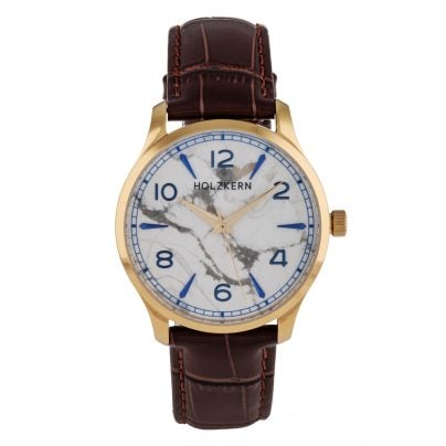 Holzkern Men's watch Primetime Howlith/Gold colored