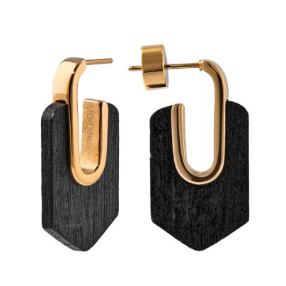 Holzkern Jewelery Women's Earrings Sequoia Stud Earrings Walnut/Gold II