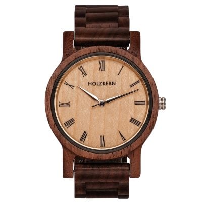 Holzkern Wrist watch quartz autumn twilight walnut/maple