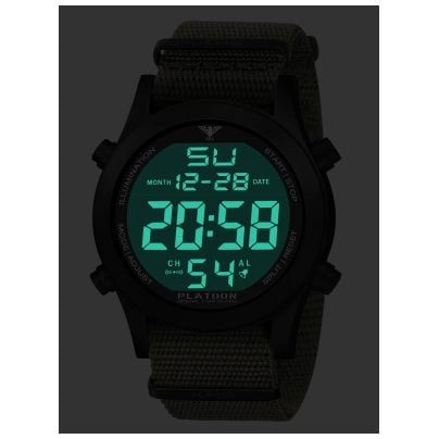 Khs wristwatch platon numérique olive vert / noir plabsd.nsgo