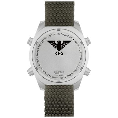 KHS Herrenuhr Inceptor Stahl Digital Olivgrün INCSD.NSGO