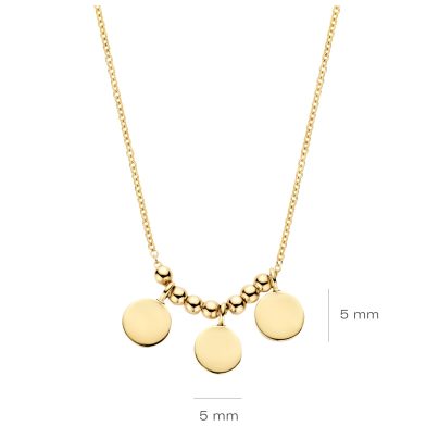 Blush Schmuck Halskette für Frauen Plättchen 585 Gelbgold 3170YGO
