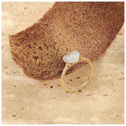 GLIZZ Schmuck Damen Diamant-Ring Herz Gold 333/8K GL8654